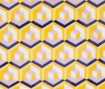 La Doublej Cubi Giallo Set Of 2 Dessert Plates In Multicolor