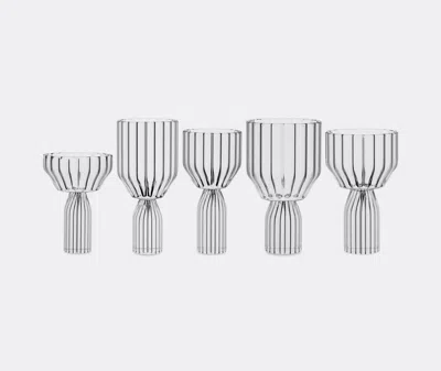 Fferrone Design Set Of Two Margot White Wine Goblets In Clear