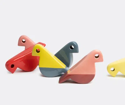 Nuove Forme Decorative Ceramic Bird In Red