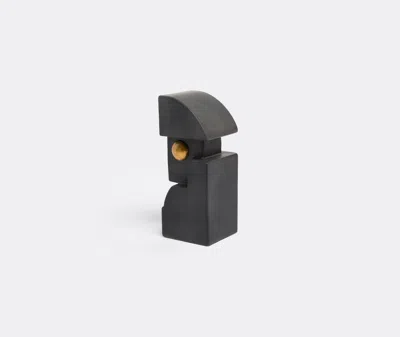 L'objet Cubisme Earthenware Bookend In Black, Gold