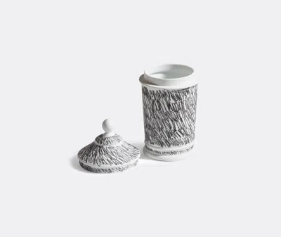 Cassina Post Scriptum Porcelain Container In Black And White
