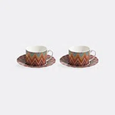Missoni Zigzag Jarris Teacup And Saucer In Multicolour