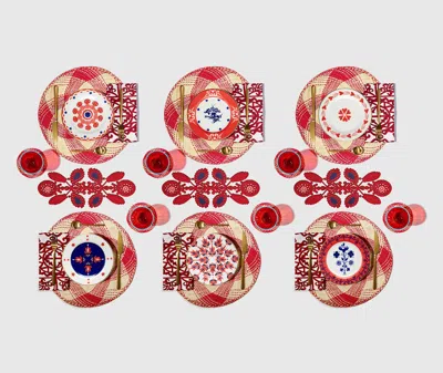 La Doublej Dessert Plates Set Of 2 In Multicolor