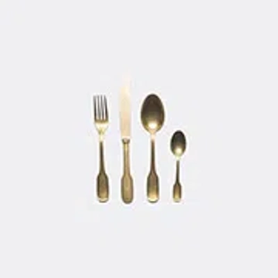 Bitossi Home Cutlery Set 24 Pieces In Gold
