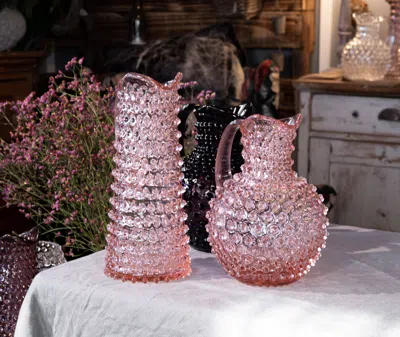 Klimchi Tall Hobnail Jug In Pink