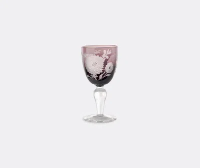 Polspotten Set Of 6 Peony Multi-color Wine Glasses In Multicolor