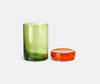 Polspotten Caps & Jars Set Of 3 Glass Containers In Multicolor