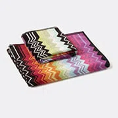 Missoni Giacomo 2 Piece Bath & Hand Towel Set In Orange Multicolor