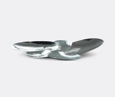 Tom Dixon Cloud Hammered-effect Platter In Silver