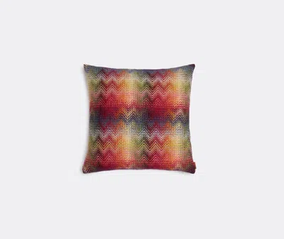 Missoni Montgomery Geometric-pattern Cushion In Red Multicolor