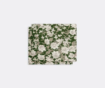 La Doublej Lilium Avorio-print Table Mats (set Of 2) In Green