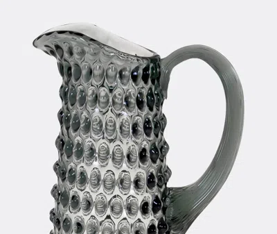Klimchi Hobnail Crystal Tall Jug In Grey Smoke