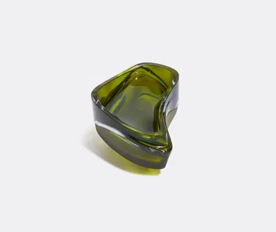 Zaha Hadid Design Decorative Objects Olive Green 2 In Olive Green