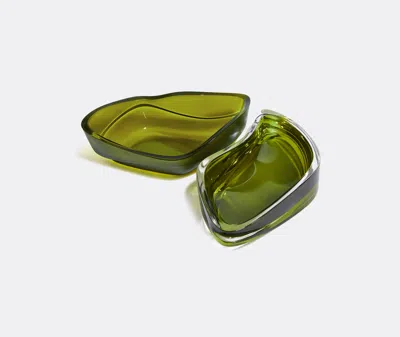 Zaha Hadid Design Decorative Objects Olive Green 2 In Olive Green