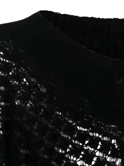 Twinset Twin-set Open Knit Sweater In Black