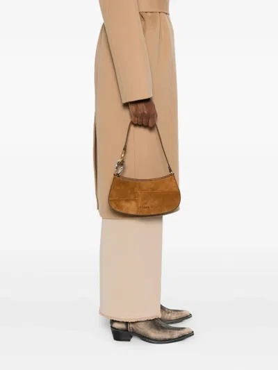 Staud Ollie Suede Shoulder Bag In Brown