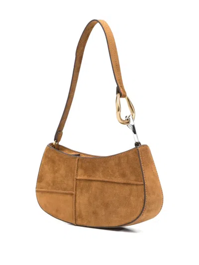 Staud Ollie Suede Shoulder Bag In Brown