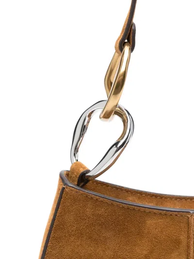 Staud Ollie Suede Shoulder Bag In Brown