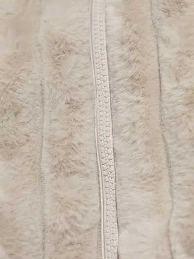 Save The Duck Ribbed-texture Zip-front Jacket In Neutral