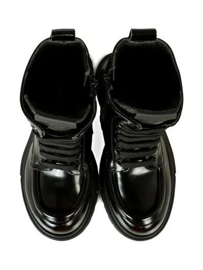 Calvin Klein Black Boots For Kids With Logo In Black