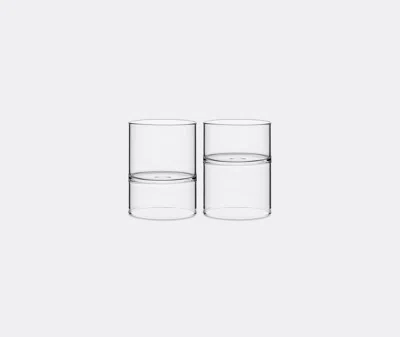 Fferrone Design Set Of Two Revolution Rocks And Martini Glass In Clear