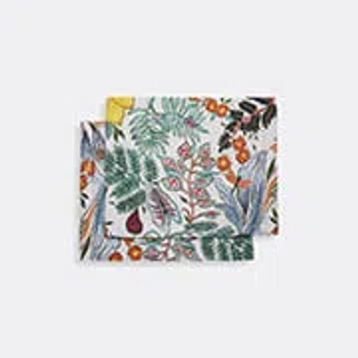 La Doublej Botanical Print Tablemats (set Of 2) In Multicolor
