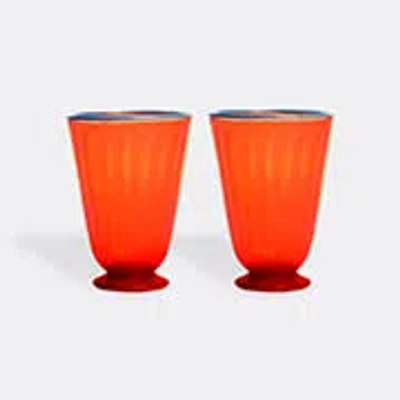 La Doublej Rainbow Glasses Set Of 2 In Orange