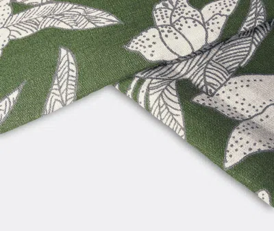 La Doublej Table Linens Green Uni In Green