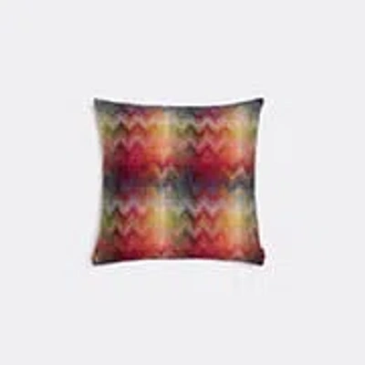 Missoni Montgomery Geometric-pattern Cushion In Red Multicolor