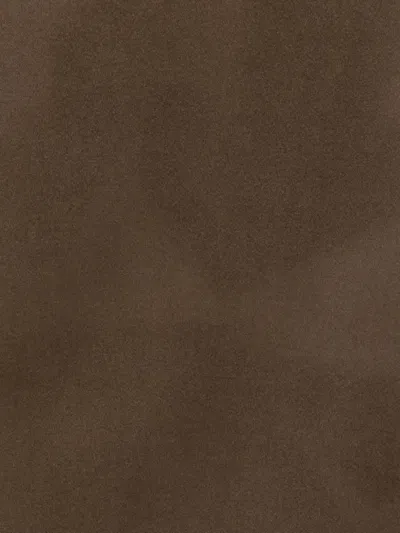 The Dynamis Studio Fringe Wool Scarf In Brown