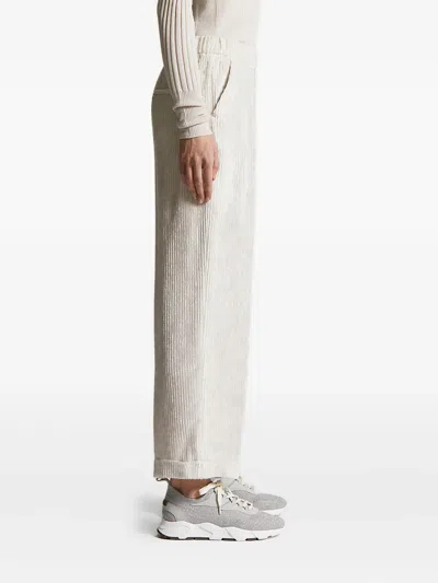 Peserico Pull On Elastic Waist Pants In White