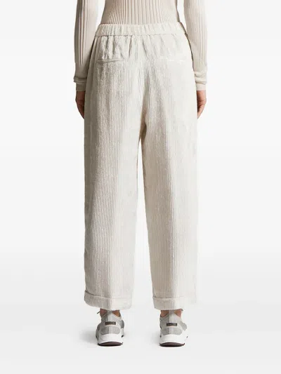 Peserico Pull On Elastic Waist Pants In White