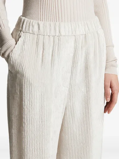 Peserico Pull On Elastic Waist Pants In White