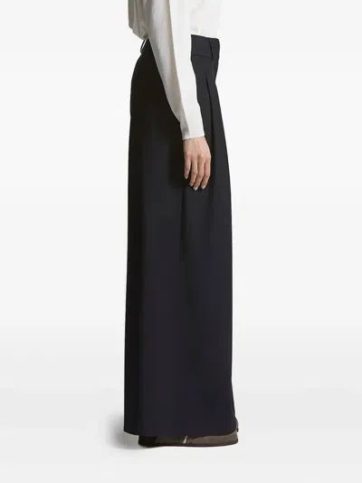 Peserico Pleated Wide-leg Trousers In Blue