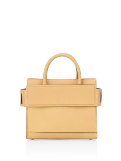 Shop Givenchy Horizon Mini Leather Tote In Beige