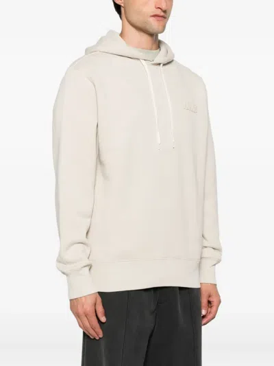 Autry Beige Sweatshirt With Drawstring Hood In Neutral