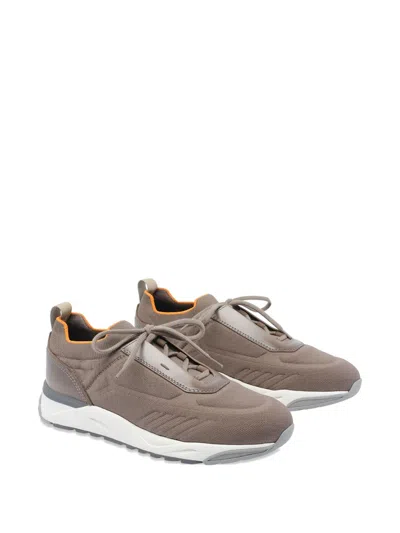 Santoni Sneakers Low Top Round Toe In Brown