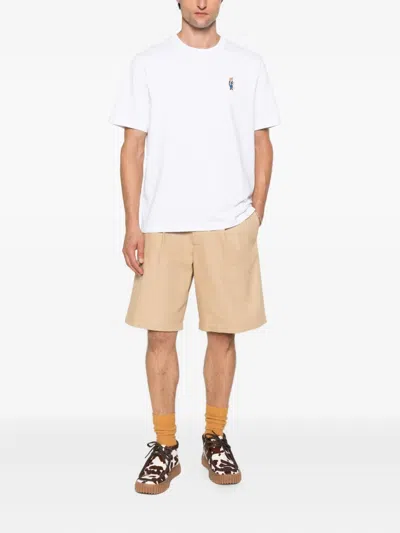 Maison Kitsuné T-shirt With Dressed Fox Embroidery In White