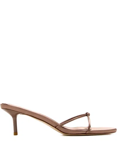 Femme La 55mm Maeve Knotted Satin Sandals In Brown