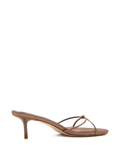 Femme La 55mm Maeve Knotted Satin Sandals In Brown
