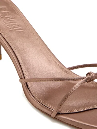 Femme La 55mm Maeve Knotted Satin Sandals In Brown