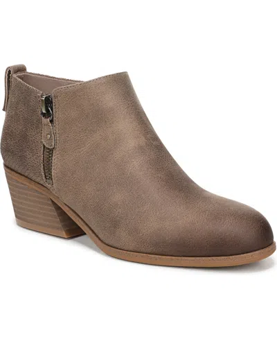 Dr. Scholl's Women's Lainey Almond Toe Western Short Boots In Brown