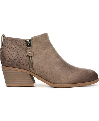 Dr. Scholl's Women's Lainey Almond Toe Western Short Boots In Brown