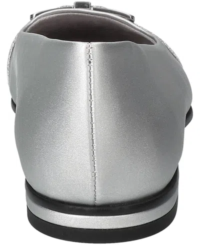 Easy Street Women's Keely Square Toe Ballet Flats In Silver