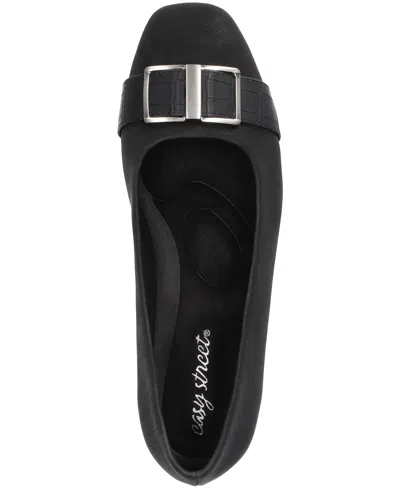 Easy Street Women's Keely Square Toe Ballet Flats In Black