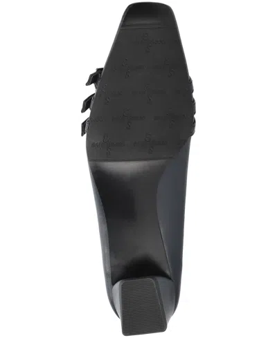 Easy Street Womens Block Heel Booties In Blue