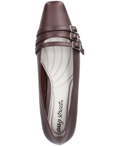 Easy Street Women's Enya Square Toe Pumps In Burgundy