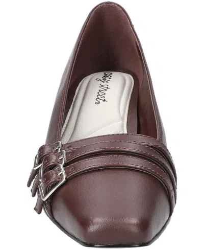 Easy Street Women's Enya Square Toe Pumps In Burgundy