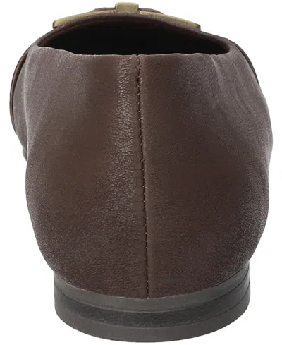 Easy Street Women's Keely Square Toe Ballet Flats In Brown