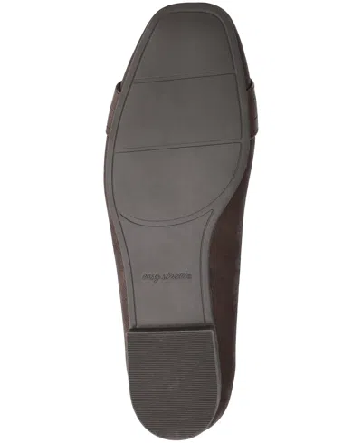 Easy Street Women's Keely Square Toe Ballet Flats In Brown